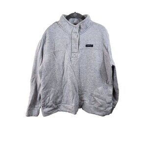 State Of Mine Womens XL Gray Oklahoma Long Sleeve Quarter Button Sweatshirt